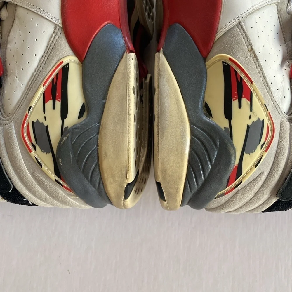 NIKE Air Jordan 8 Retro “ Bugs Bunny” White Leather Vintage Sneakers Men’s Sz 12